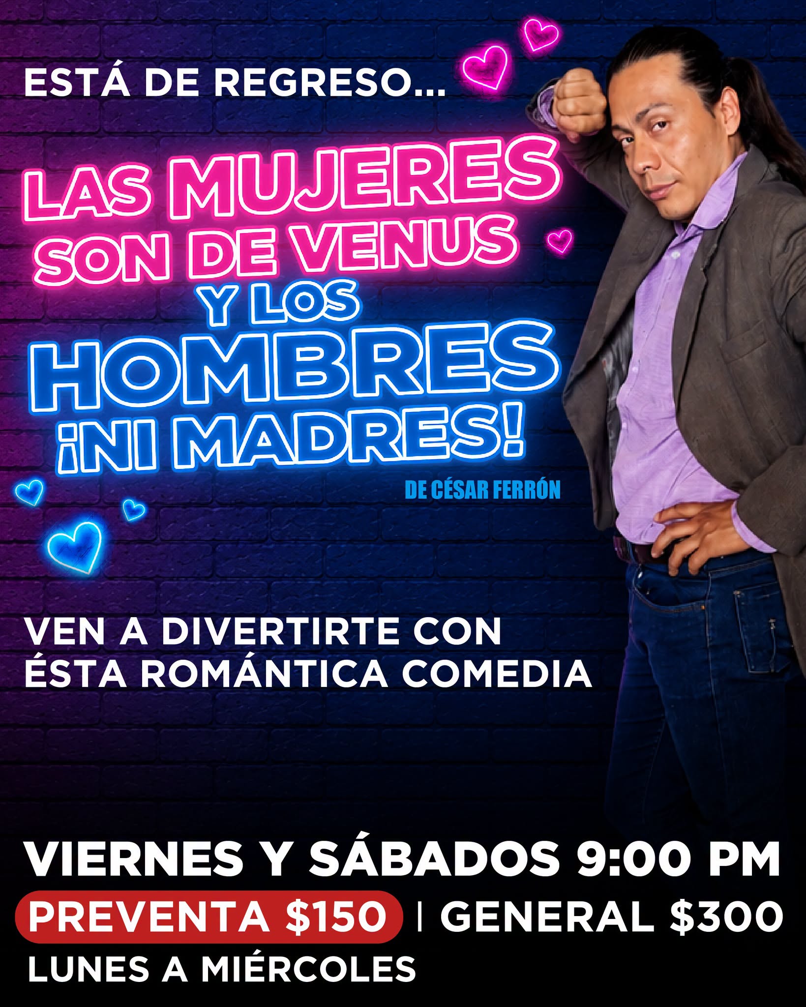 Cartel de Las mujeres son de Venus y los hombres ¡ni madres!