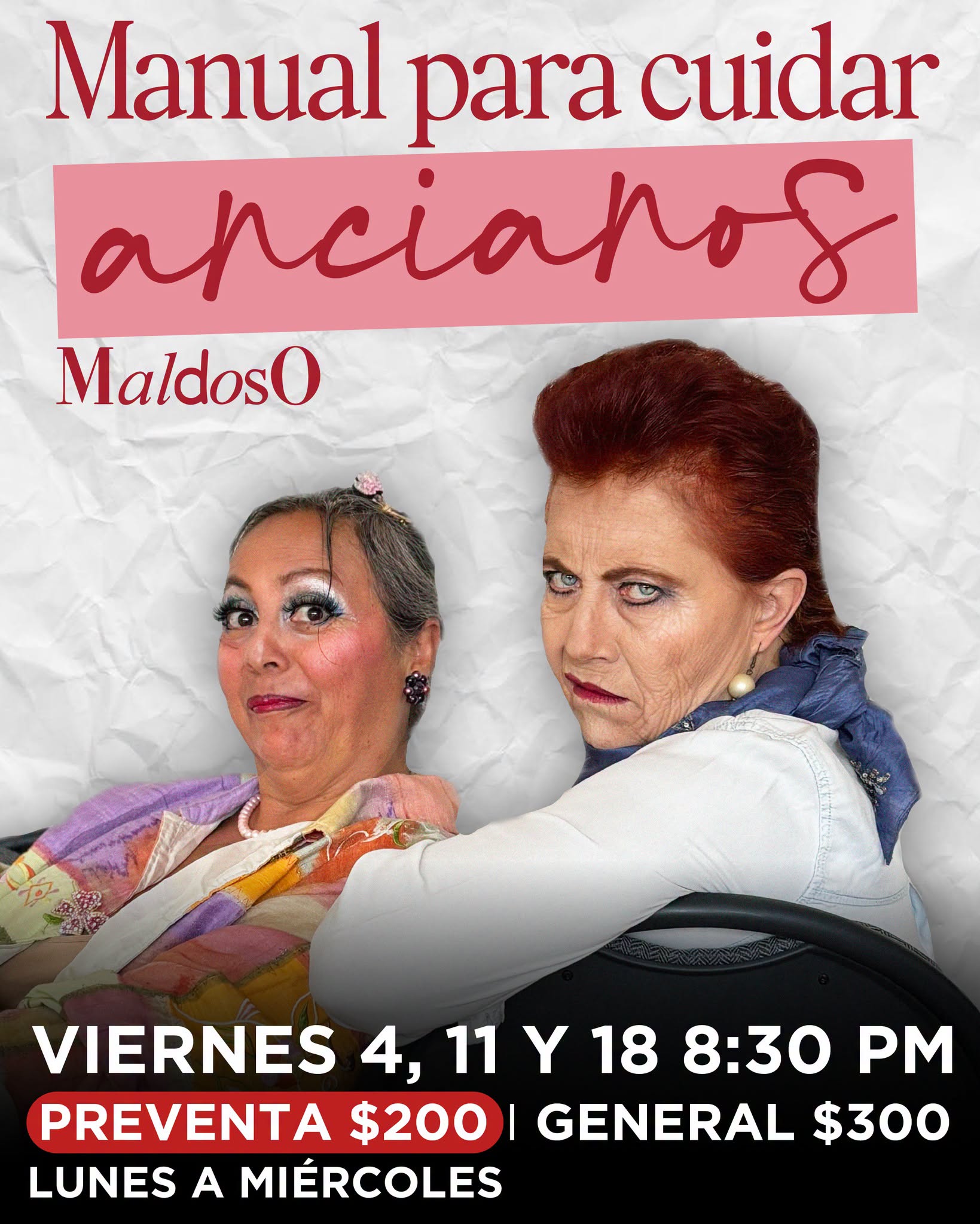 Cartel de Manual para cuidar ancianos