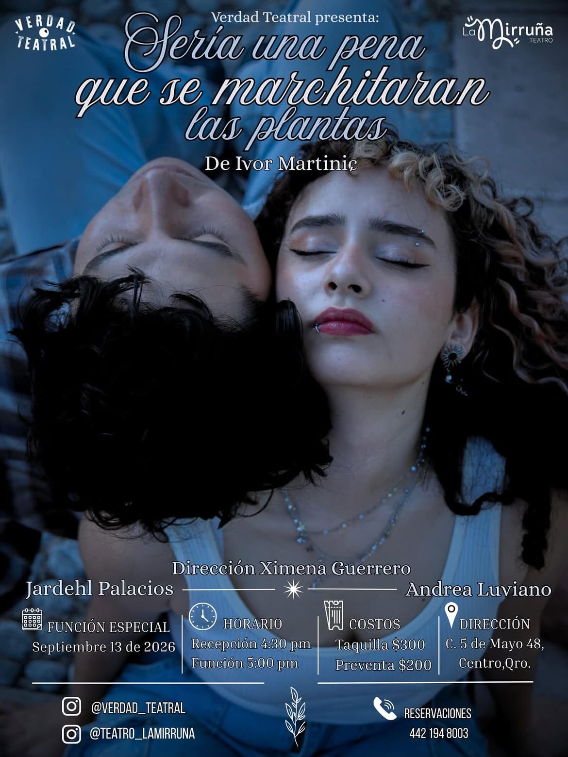Cartel de Sería una pena que se marchitaran las plantas
